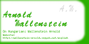 arnold wallenstein business card